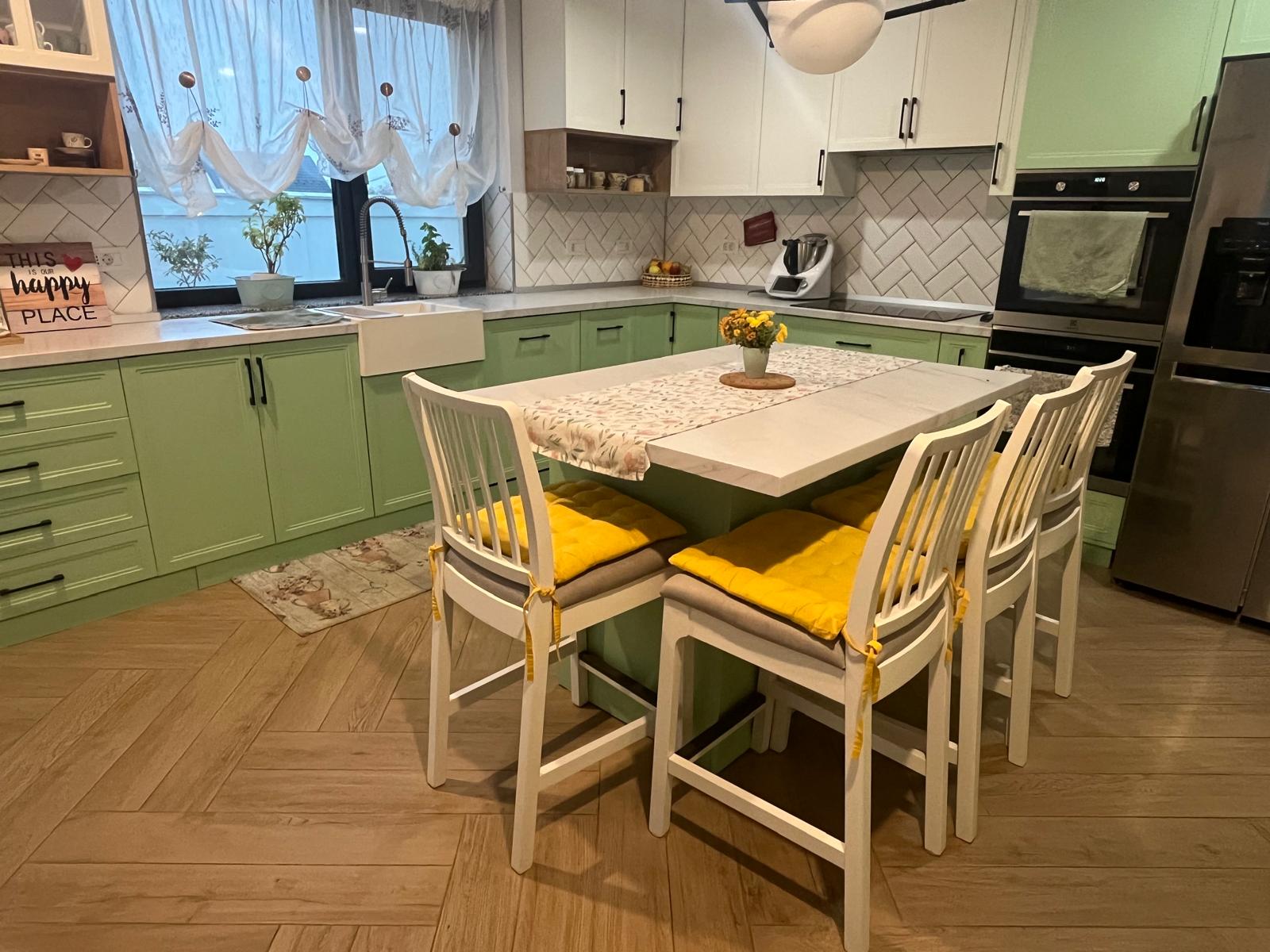 Cozy kitchen and ingredients on a counter